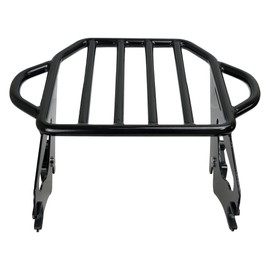 Detachable Luggage Rack 2-Up Mounting Rack Compatible for Harley Davidson Touring Road King Street Electra Glide 2009-2024 Black
