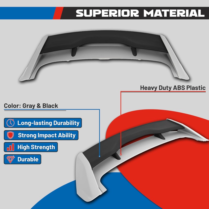 KUAFU Roof Spoiler Compatible with 2012-2018 Ford Focus Hatchback Models