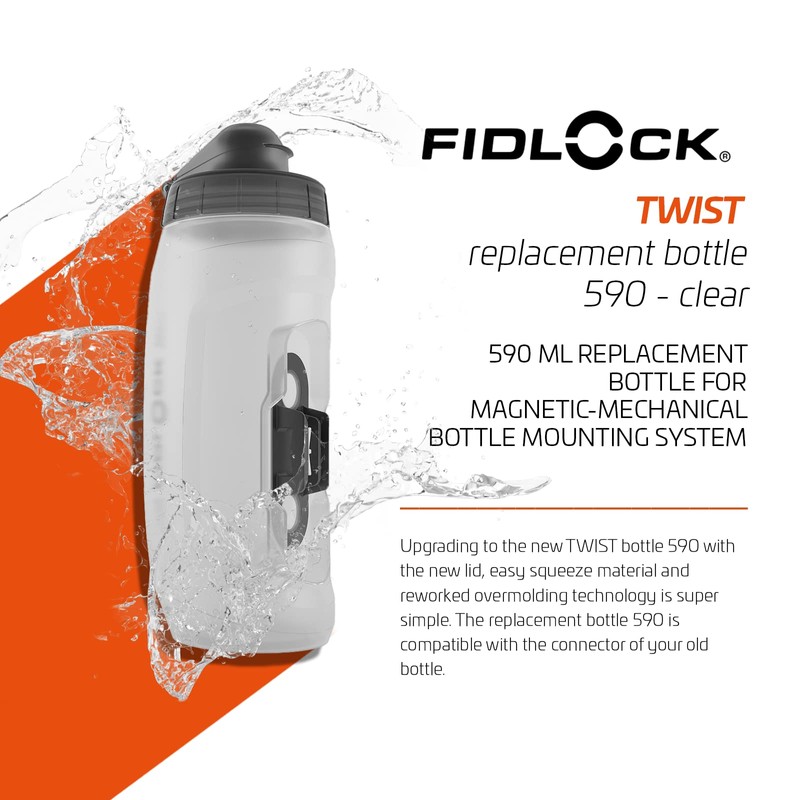 Fidlock Twist 09637CLR Replacement Bottle 590 ml Trans.White One Size