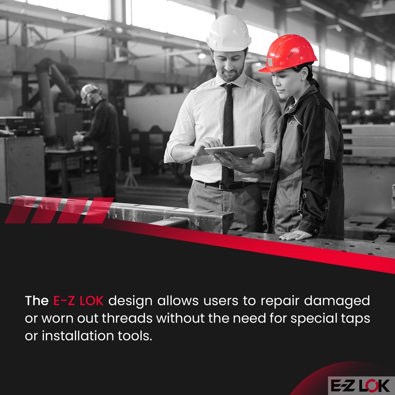 E-Z LOK Threaded Insert for Plastic Tapered Single Vane Brass