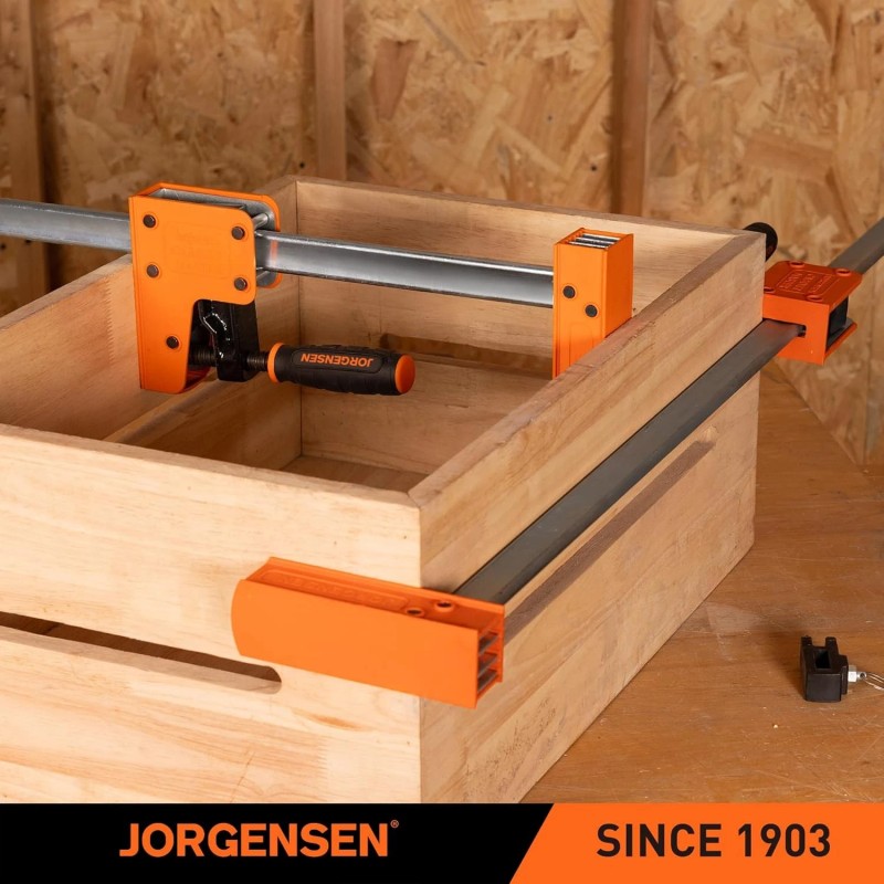 JORGENSEN 2pack 36-inch Bar Clamps, 90°Cabinet Master Parallel Jaw Bar