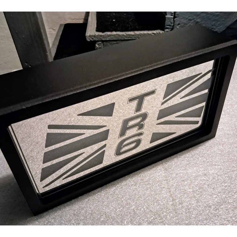 TRIUMPH TR6 Logo Mirrored Full Color LED Lighted Sign With