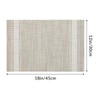 Plastic Woven Place Mats,Non-Slip,Set of 6,Waterproof Wipeable Dining Table Mats