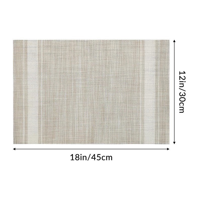 Plastic Woven Place Mats,Non-Slip,Set of 6,Waterproof Wipeable Dining Table Mats
