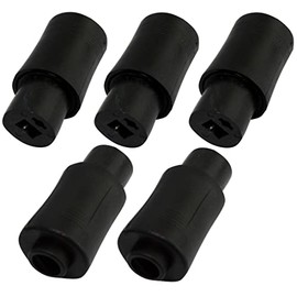 Aerzetix: 5x DIN 2-Pin Female Speaker Socket Connectors, Cord mount, C19580