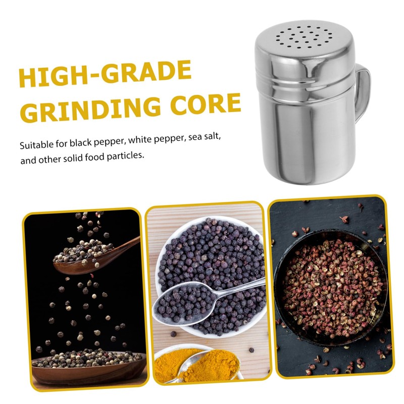 LABRIMP 2Pcs Stainless Steel Flour Sifter Jars with Ergonomic Handle