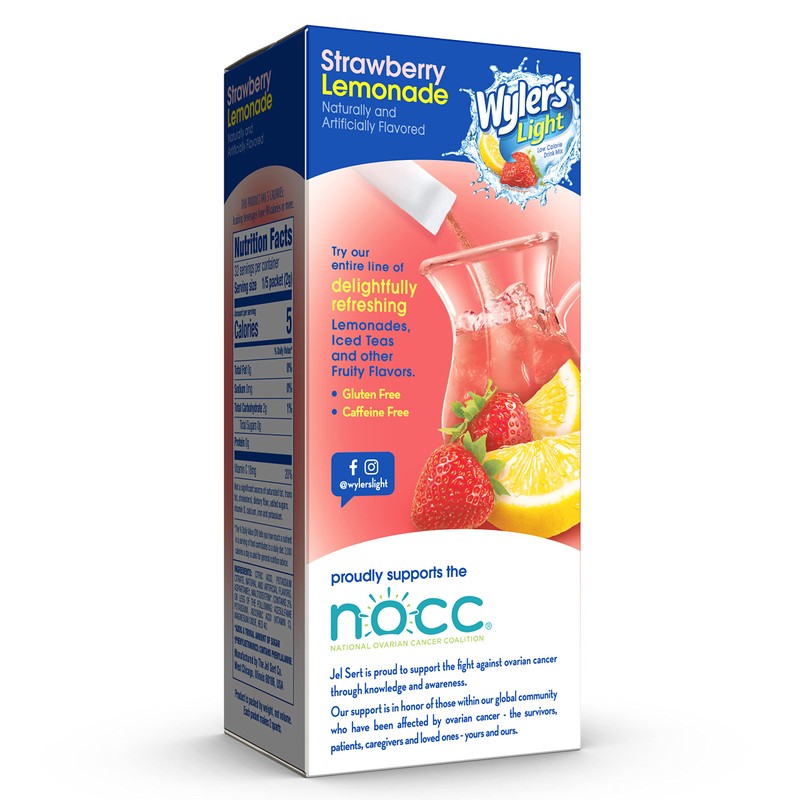 Wyler's Light Pitcher Packs, Water Drink Mix, Strawberry Lemonade, 6