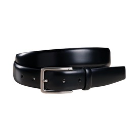 Fenix Men's Adjustable Leather Belt Size 85-110 cm, Leather Belt Men with Buckle, 30 mm Wide, Cowhide Belt, jet black