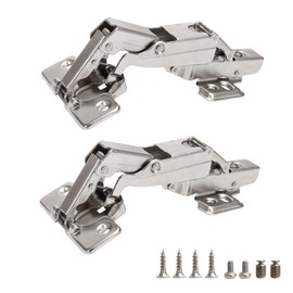 Kitchen Cabinet Hinges (1 Pair, 2 PCS) 165 Degree Full Overlay Cabinet Hinges for Lazy Susan/Corner/Hidden Door/Folden Door