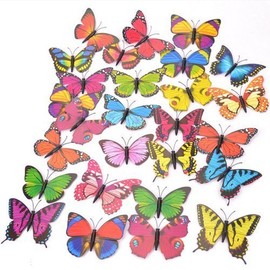 Large Decorative Magnetic butterflies (12 assorted)