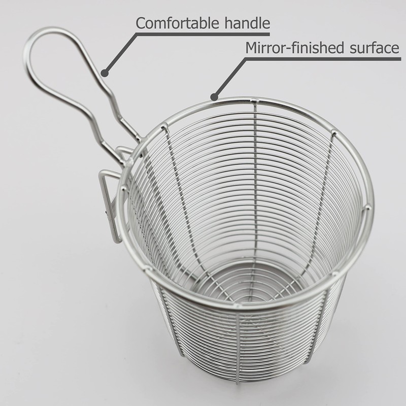 EIKS Spider Strainer Stainless Steel Wire Deep Basket for Hot