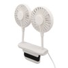 White Desktop Screen Fan with Adjusting Clip 3 Gear 360°
