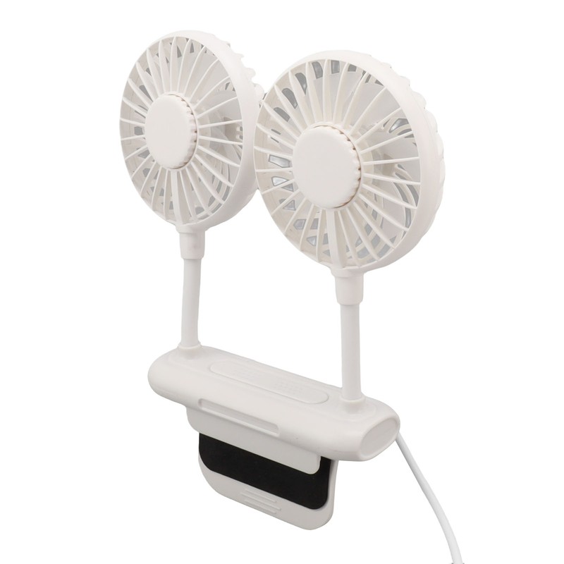 White Desktop Screen Fan with Adjusting Clip 3 Gear 360°