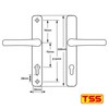 TSS Gold UPVC Door Handle Pair Set, 92mm PZ (Centres),