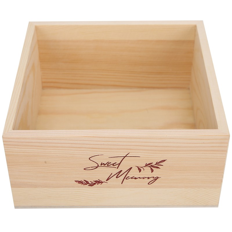 2 Set Wedding Wooden Gift Box PVC Exquisite Candy Packaging