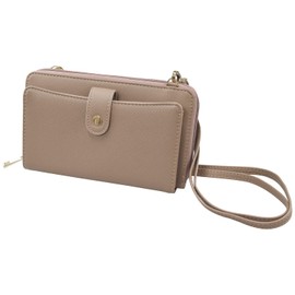 FIN-1012GBE Smartphone-Compatible Wallet Pouch, Greige