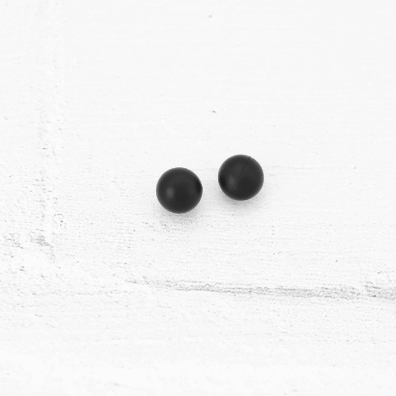 SG Store 5Pcs Solid Rubber Ball 6mm Black Round Solid