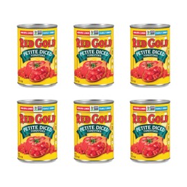 Red Gold Petite Diced Tomatoes, Kosher and Gluten Free, 14.5 Ounce Cans, 6-Pack