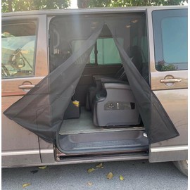 Magnetic Screen Sliding Door Camper Van Flyscreen Mesh Fly Net for VW T5 T6