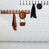 WEBI Rustic Coat Rack Wall Mounted,Wood Coat Hanger Wall,5 Coat