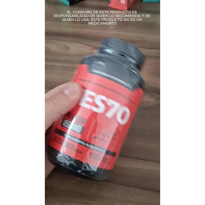 TES70 Vitaminas Hombres Maca Negra Peruana, Fenogreco, Creatina, Arginina, Cúrcuma