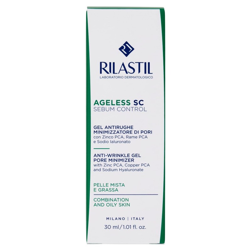 Rilastil Ageless SC Gel Antirughe Minimizzatore Di Pori, con Zinco