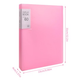 Display Book PP A4 with Transparent Pockets 60 Pockets A4 Presentation Folder A4 Presentation Book with Transparent Sleeves Display Folder for Music Sheets Reports Brochures (Purple)