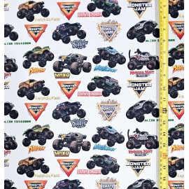 MGD Design MONSTER TRUCKS FABRIC ( HALF YARD OR 1 YARD) - 1 YARD (36" X 58")