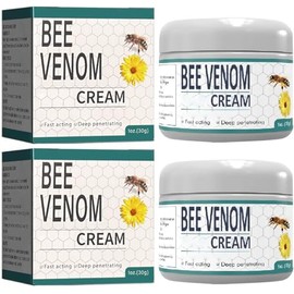 2PCS Bee Venom Moisturizing Cream, New Bee Venom Cream, Provides for ack,Neck,Hands,Feet Joints Etc