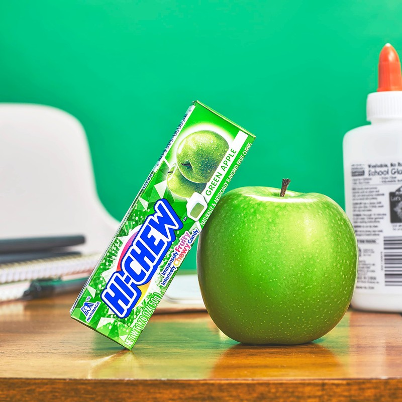 HI-CHEW Green Apple Sticks, 15-Pack, Unique Fun Soft & Chewy