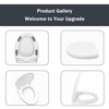 MinSha V-Shape Toilet Seat Soft Close Elongated, Matte White Easy