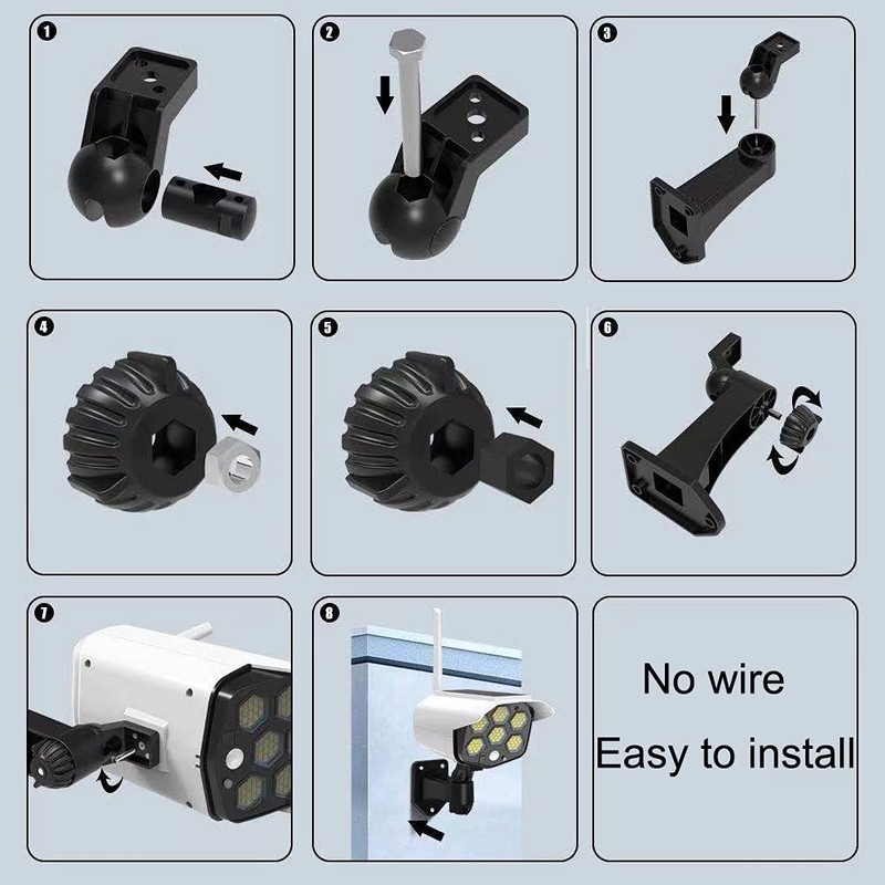 Solar Powered Fake Security Camera, Dummy Simulated CCTV Surveillance System