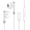Auriculares con cable tipo C con micrófono, auriculares estéreo de