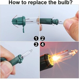 ShuoHui Replacement bulb for mini fairy lights, incandescent bulb, 12 V, 0.08 A, 1 W, blister/plug-in socket, warm white, DIY (25)