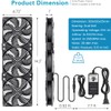 GDSTIME Big Airflow 3 x 120mm Fans DC 12V Powered