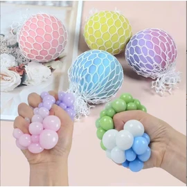 Dhjrefhhd - 1 bolas de presión de malla de uva suave de colores, bolas de presión para cambiar de color, para aliviar el estrés, bolas sensoriales y esponjosas para hacer ejercicio a mano. (Púrpura)