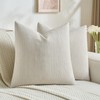 FUTEI Beige Decorative Throw Pillow Covers 18x18 Inch Set of