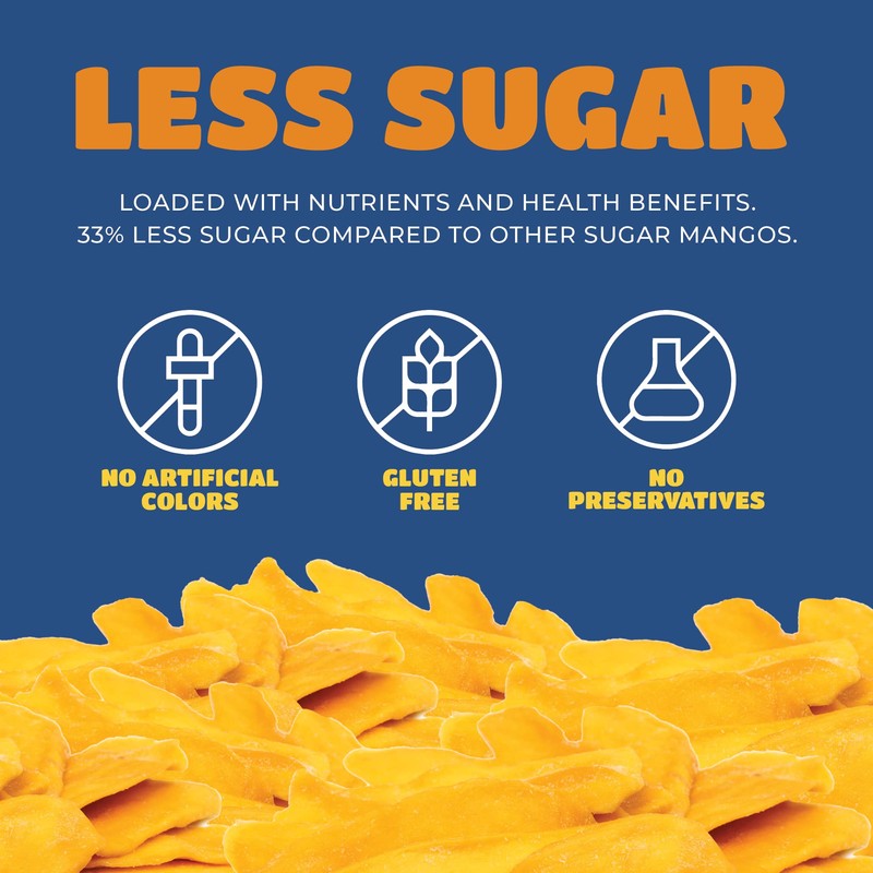 Dried Mango Slices - Delicious Texture Soft & Juicy Low