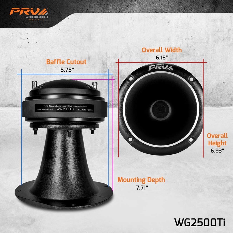 PRV AUDIO WG2500Ti 200 Watts 2" Exit High Frequency Horn