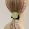 Ponytail Holders for Women Faux Rhinestone Large Round Circle Hair
