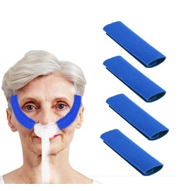 4 Packs CPAP Strap Covers, Ultra-Soft and Breathable CPAP Headgear Cushions, Prevents Red Marks, Compatible with Most CPAP Mask Straps, Hypoallergenic Fabric, Machine Washable