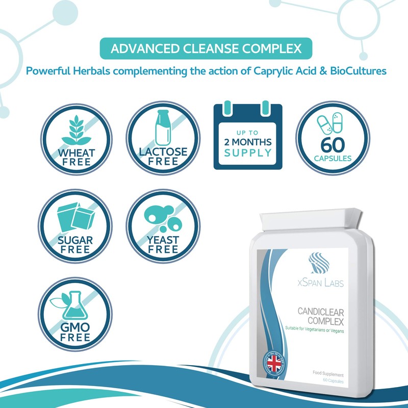 CandiClear Complex - 60 Capsules - Candida Cleanse & Thrush/Yeast