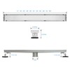 SaniteModar Linear Shower Drain, Linear Drain 60 inch with 2