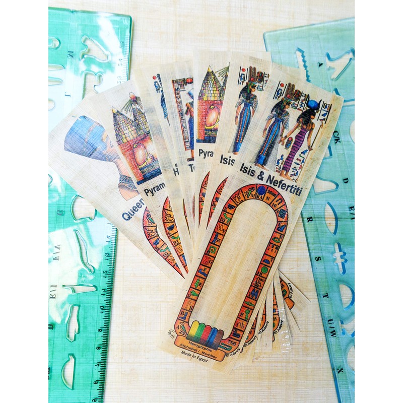 6 Egyptian Pharaoh Papyrus Blank Bookmarks Book Marks Book Mark