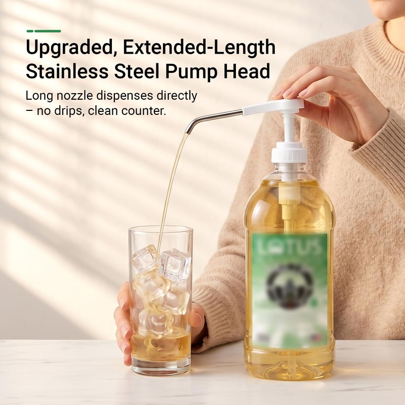 Pump Dispenser Compatible with Lotus Energy, Stainless Steel Extended 2pcs
