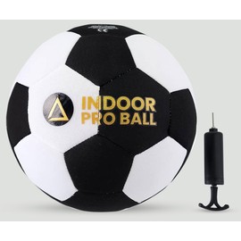 Top Bins Indoor Pro House Football - Soft and Safe Indoor Football Size 4 - Created for Inside Your Home and Yard - Gift for Boys or Girls with Pump