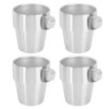 300ml Stackable Coffee Cups with Stand Stainless Steel Double Layer