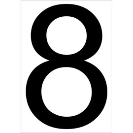 StickerTalk Address Number 8 Vinyl Sticker, 5.5 inches by 8 inches