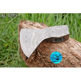 M DAMASCUS PRO HANDMADE DAMASCUS STEEL AXE HEAD / HATCHET INTEGRAL VIKING THROWING TOMAHAW-1093