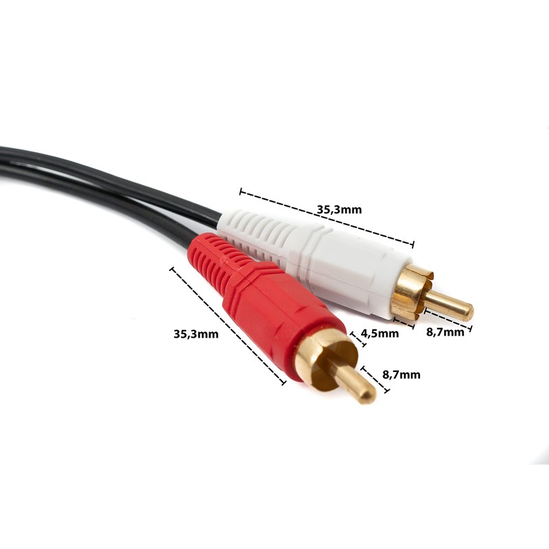 System-S RCA 2 RCA Cable 3 m Male to AUX